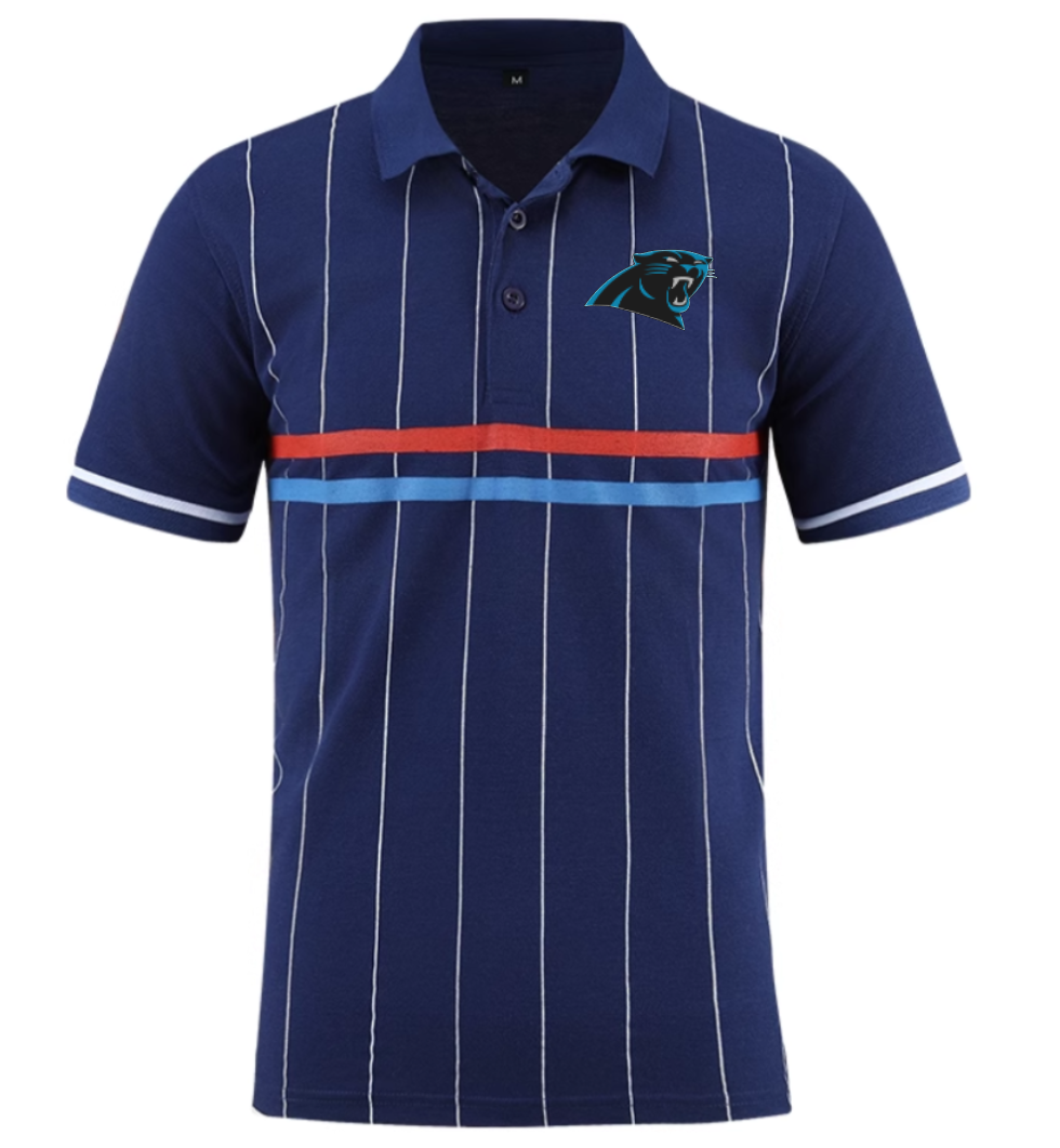 Carolina Panthers blue Men 2025 NFL polo T shirt